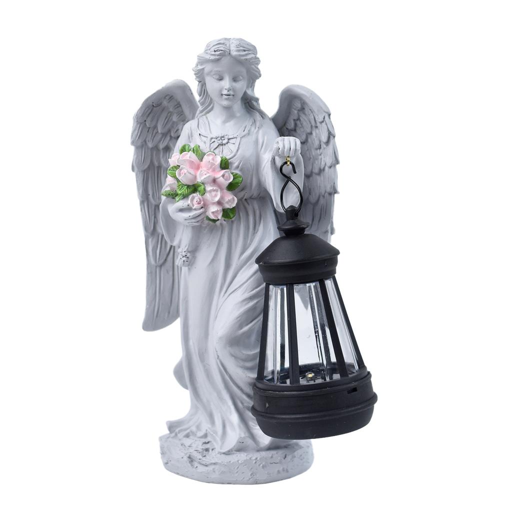 Angel Lantern Garden Statue - Angel Girl Outdoor Solar Garden Decorative Item - Night Light Decoration