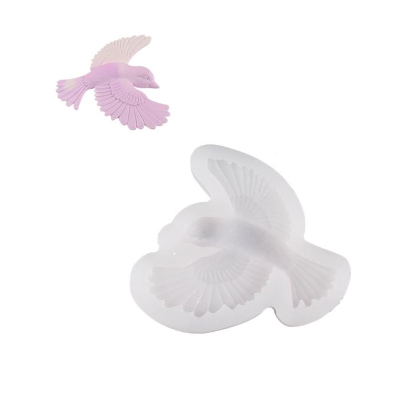 Molde de silicone 3D para pássaros Molde para decoração de bolo Molde de gesso para pássaros X3UC