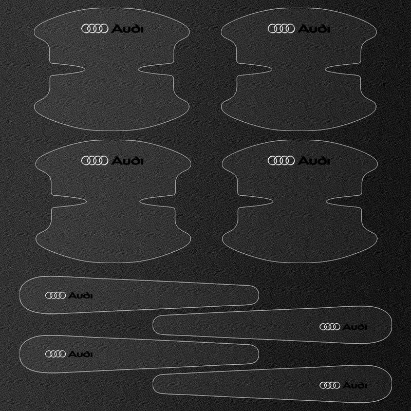 8Pc Transparent Car Door Handle Bowl Anti Scratch Protective Sticker For Audi C7 C6 C5 B5 B6 B7 B8 B9 D3 Q3 Q5 Q7 TT A1 A3 A4 A5