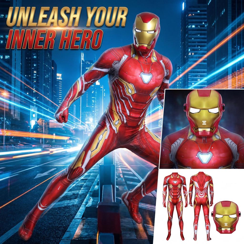 Men's Cosplay Costume Suit for Role Play, Halloween and Themed Parties