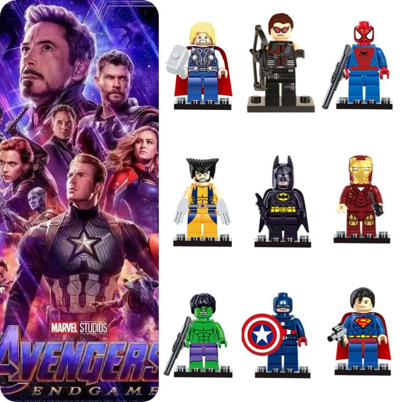 D818-898 Superhero Building Blocks High-quality Abs Plastic Diy Assembly Toy 9 Color Options 5cm Height