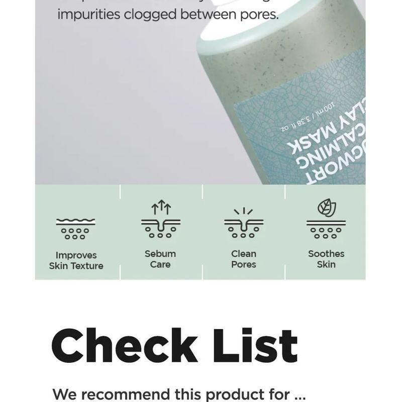 ISNTREE Mugwort Calming Clay Mask