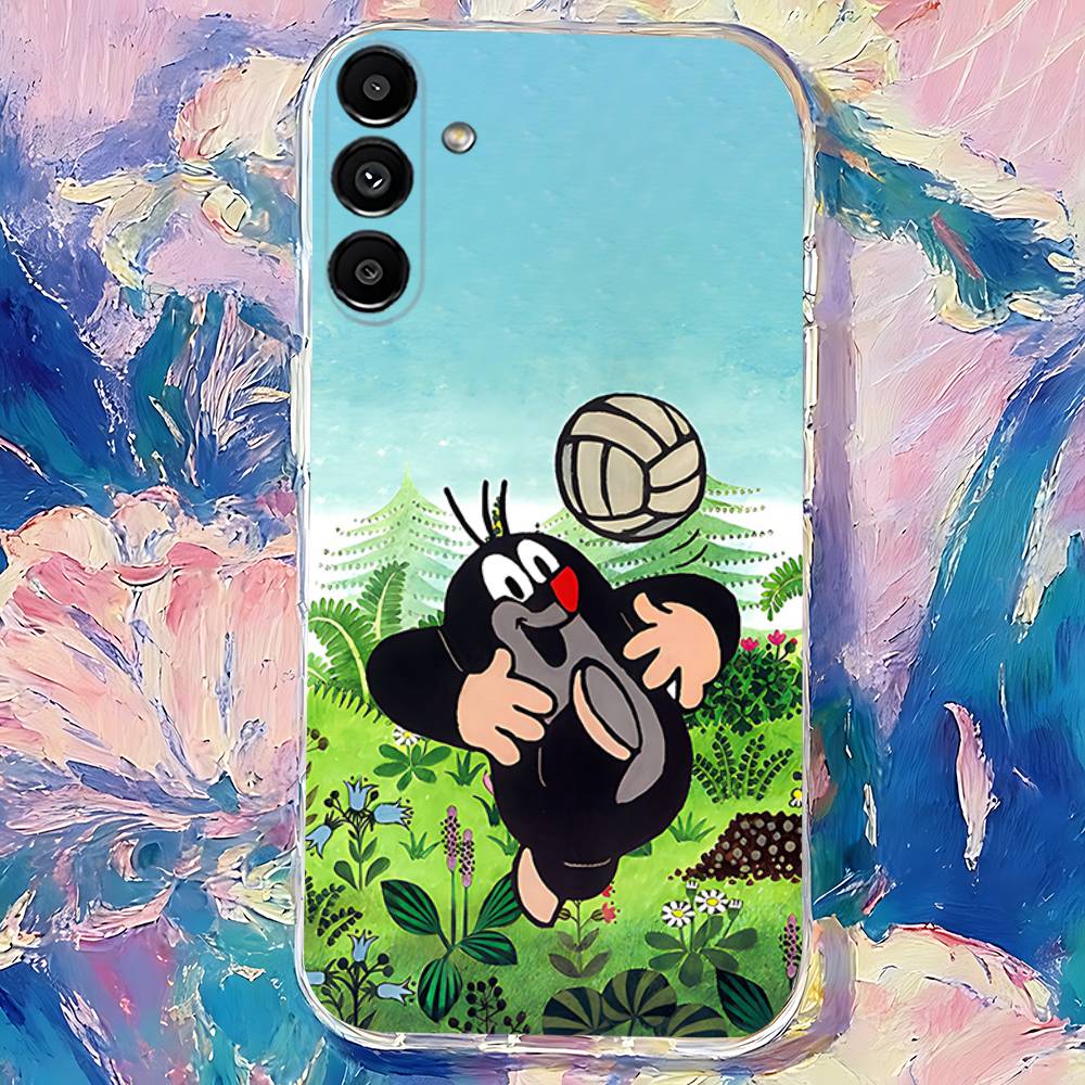 Cartoon cute Little M-Mole Phone Case For Samsung S30,S25,S24,S23,S21,S22,S20,S10,5G,FE,lite,PIus,Ultra Transparent Cover