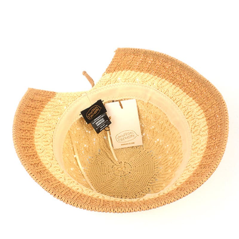 Universal Chemistry Edge Beige Backopen Knit Bucket Hat