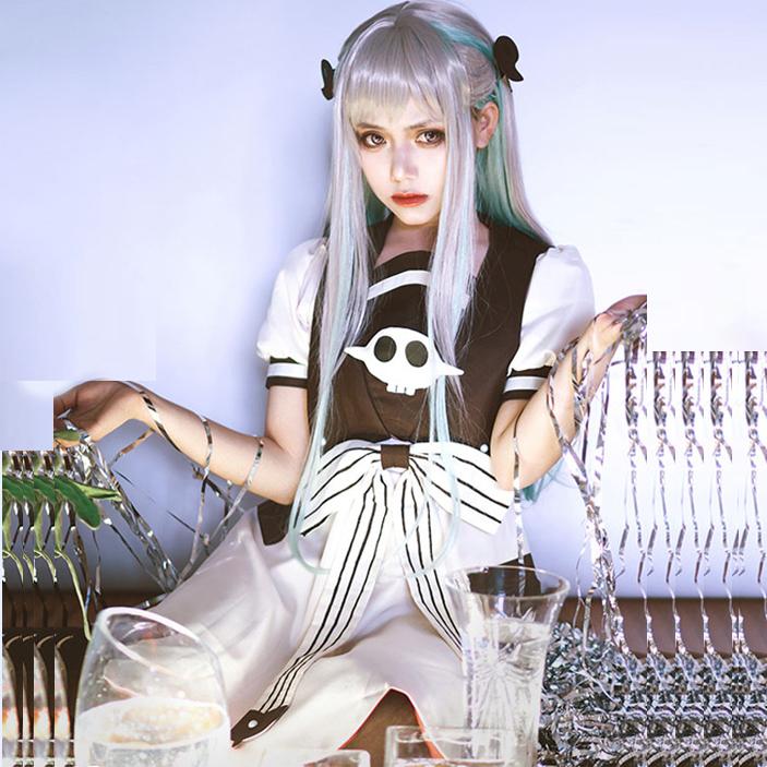 Anime Jibaku Shounen Hanako Kun Nene Yashiro Cosplay Kostüm Komplettset Toilettengebundener Totenkopf Ausgefallene Partykleider
