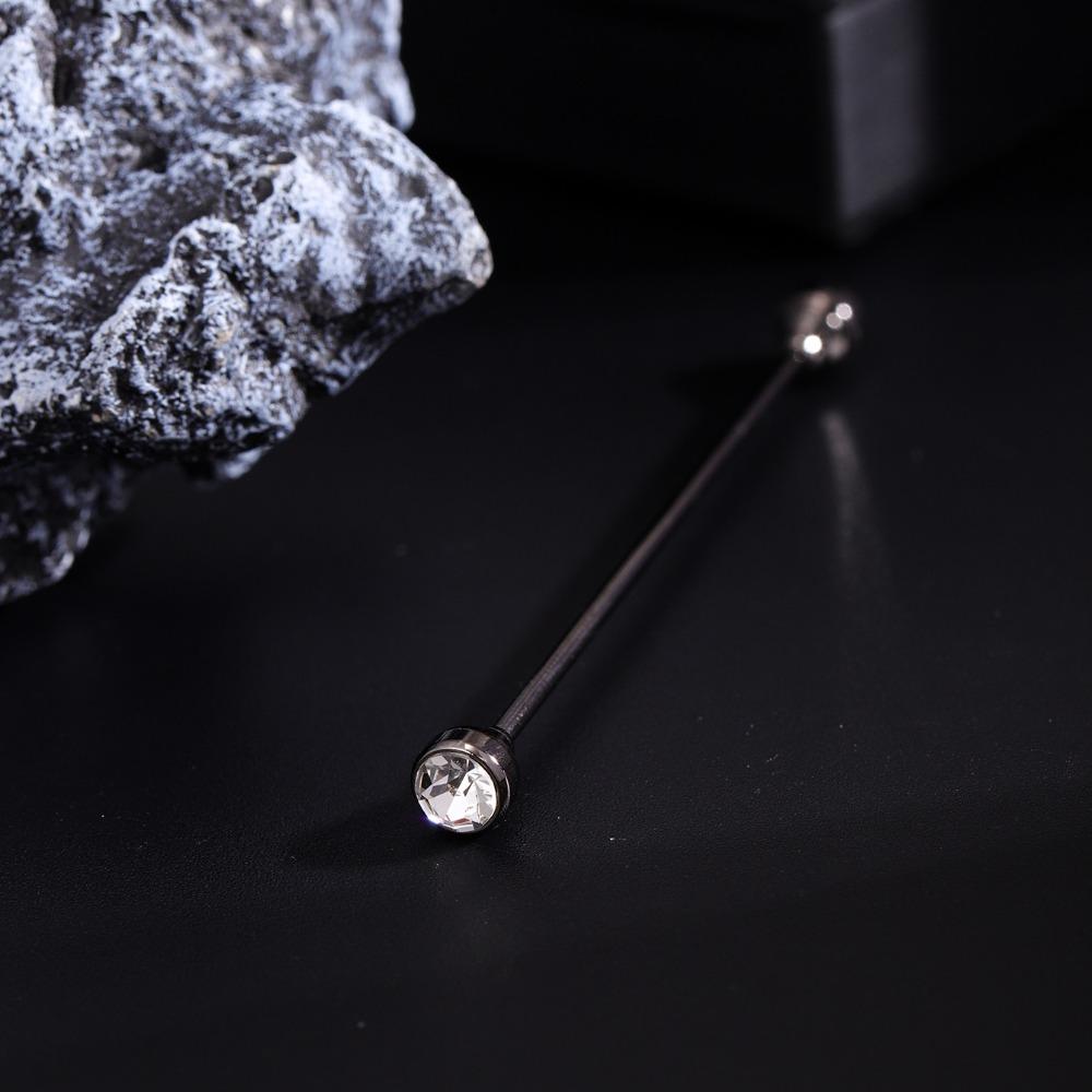 Spiral Buckle Shirt Collar Pin Detachable Neckline Pin Crystal Tie Collar Needle  Men