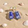 Stainless Steel Earrings Colorful Ocean Ceramic Fish Drop Dangle Earrings for Women Summer Beach Holiday Handmade Jewelry Gift