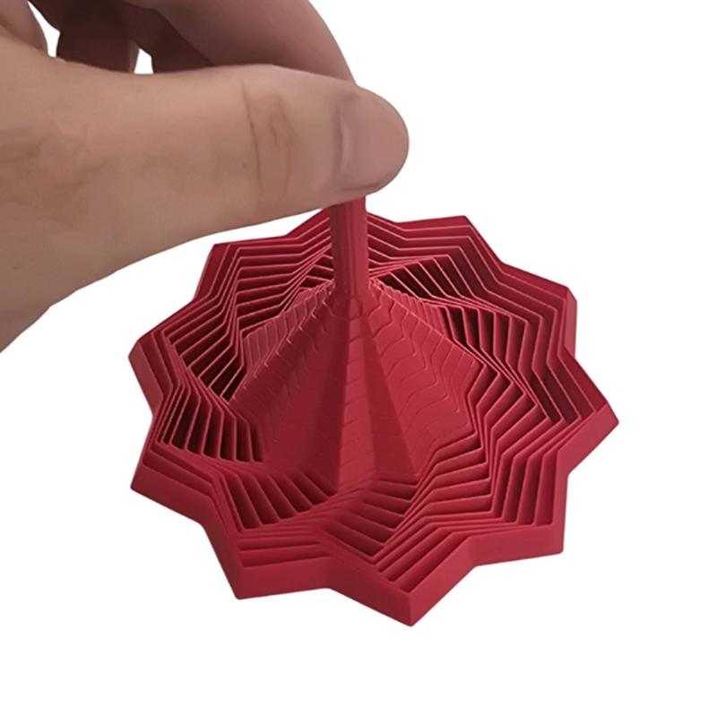 3D Printed Expanded Sensory Fidget Star Star Shaped Fidget Toys With Handles Decompression Toys Stress Relief Whirling Spiral