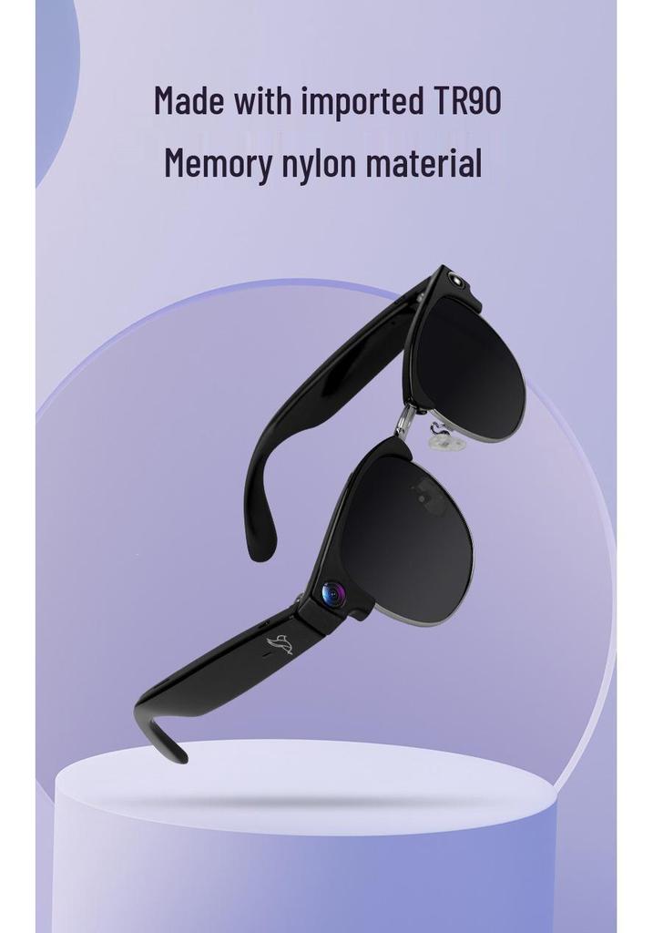 KI Intelligente Bluetooth-Brille: Multifunktional, Blaulichtfilter, mit Kamera, Navigation, Anrufen, Übersetzung und Sonnenbrille