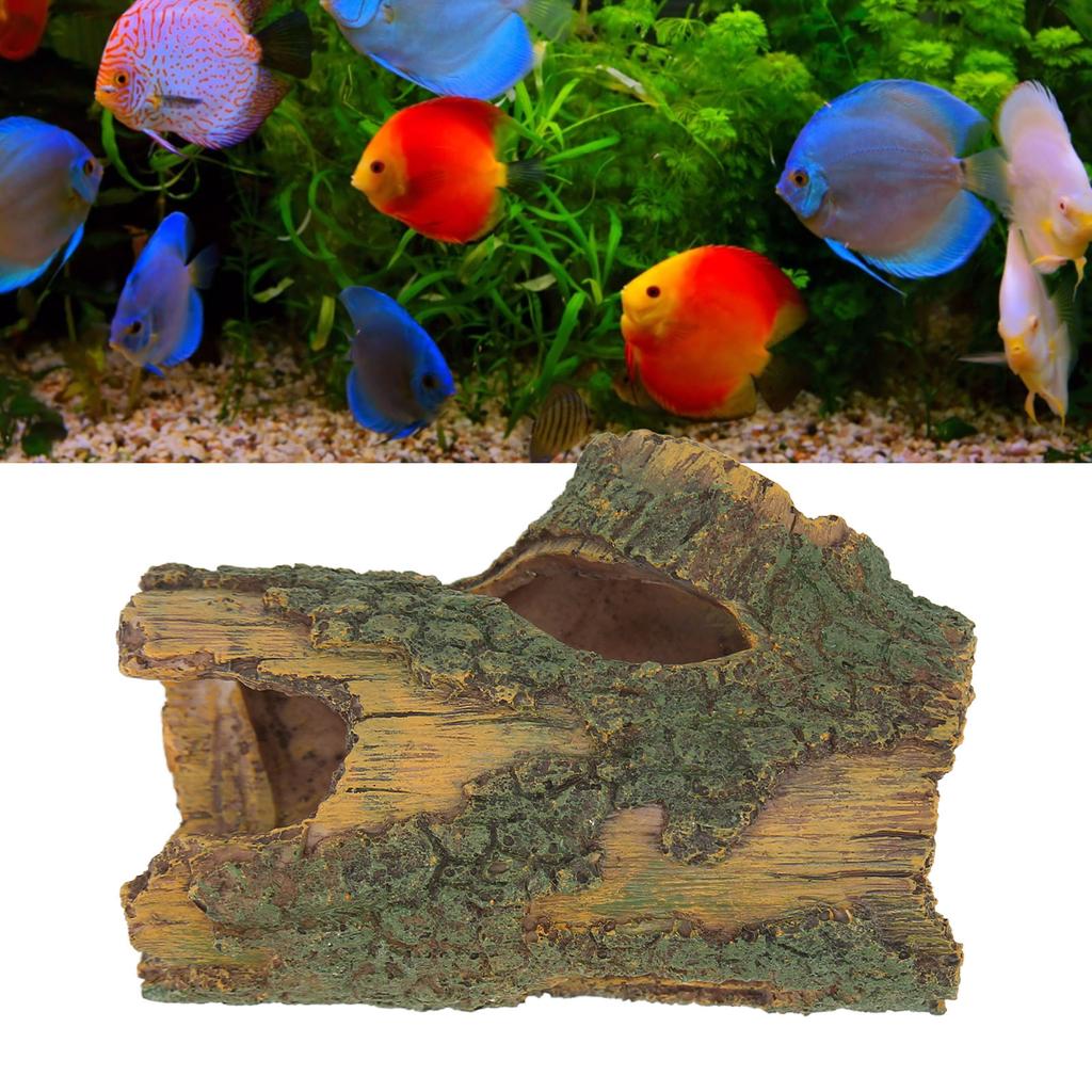 Wood   Aquarium Ornament Simulation Resin Fish   Artificial Tree Hole Ornament for Aquascaping