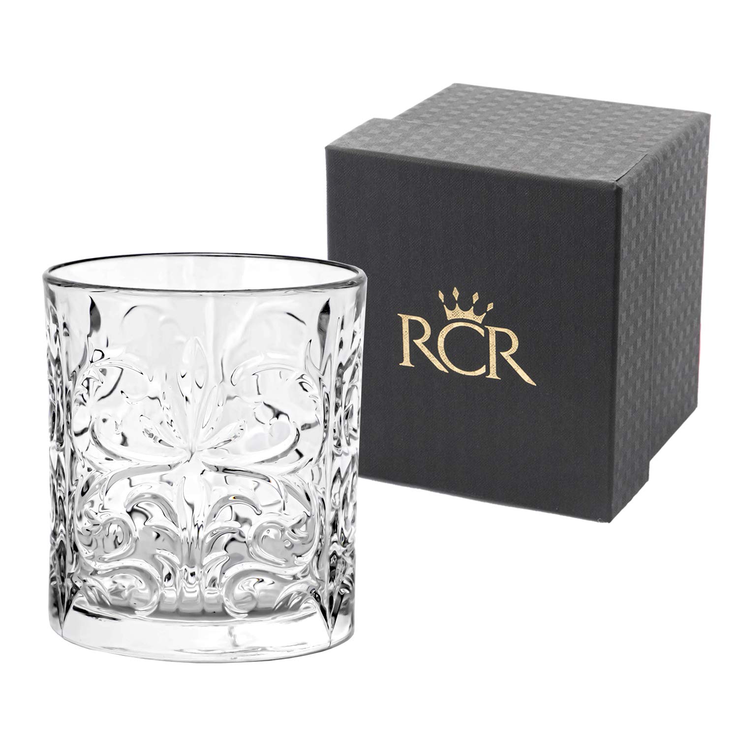 

TAMAKI RCR Rocks Glass, TATTOO, Diameter 8.2cm x Height 9.4cm, 310ml, Made in Italy, Clear, T-932018