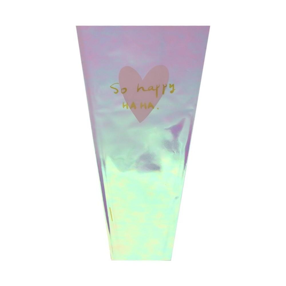30PCS Love Heart Flower Packaging Bag Waterproof Bouquet Packaging Sleeve Flower Wrapping Bag