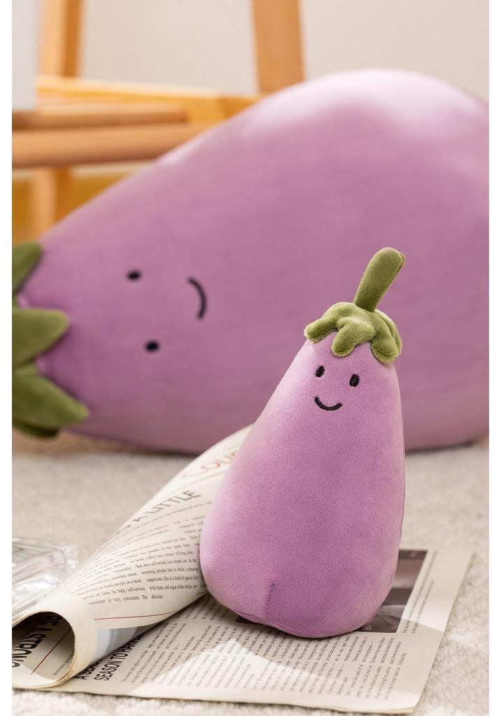 Barcelona Eggplant Teddy Bear Plush - Purple Gift Doll for Girls' Birthday