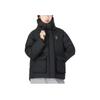 Adidas Neo Logo Print Zip-Up Collar Down Jacket Women Outerwear Black HN2443