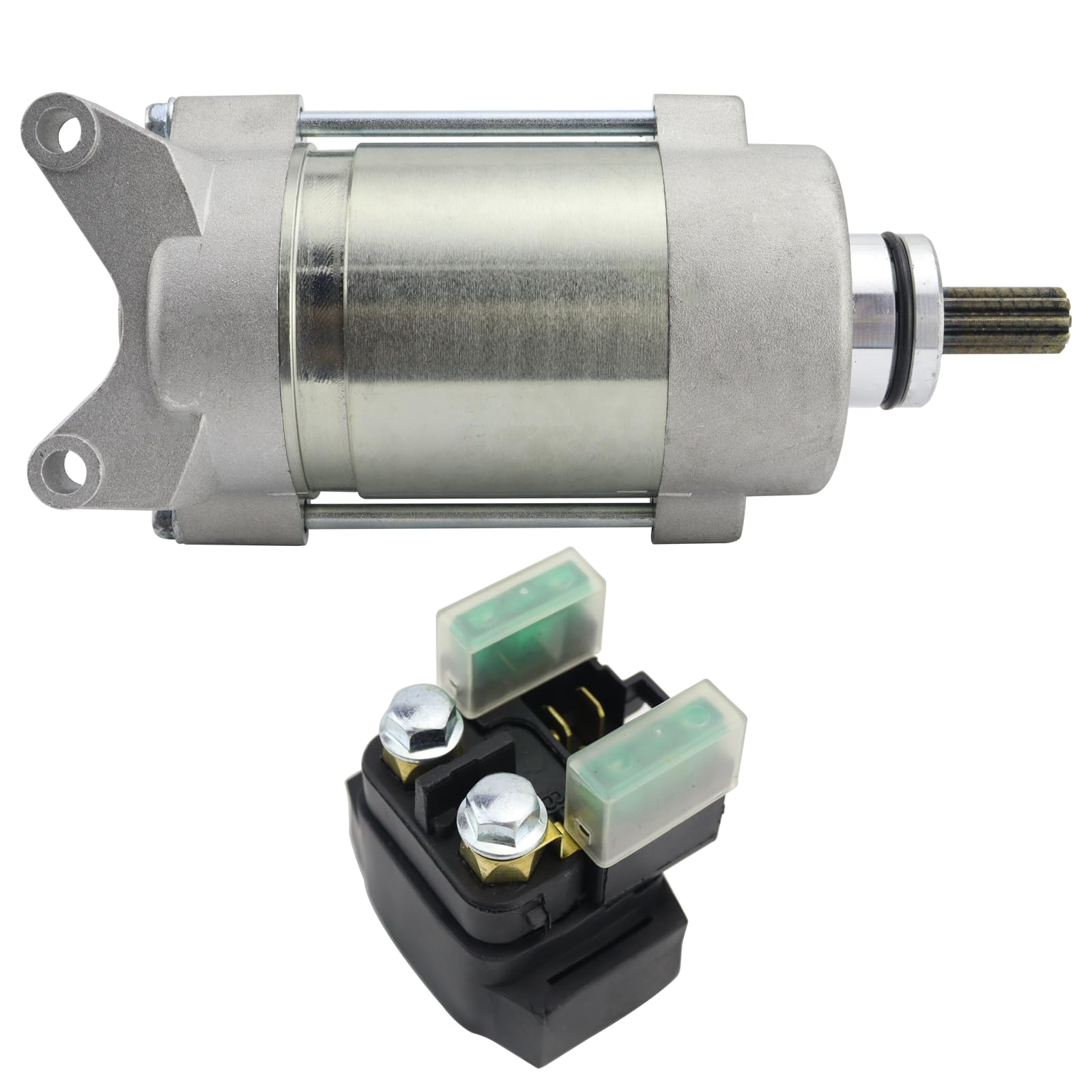 

Starter with Relay for Yamaha Motorcycle FJR1300 / FJR1300A / FJR1300AS 2003-2007, 5JW-81890-00 1MC-81890-00 1MC-81890-01 18765 2 PCS SET