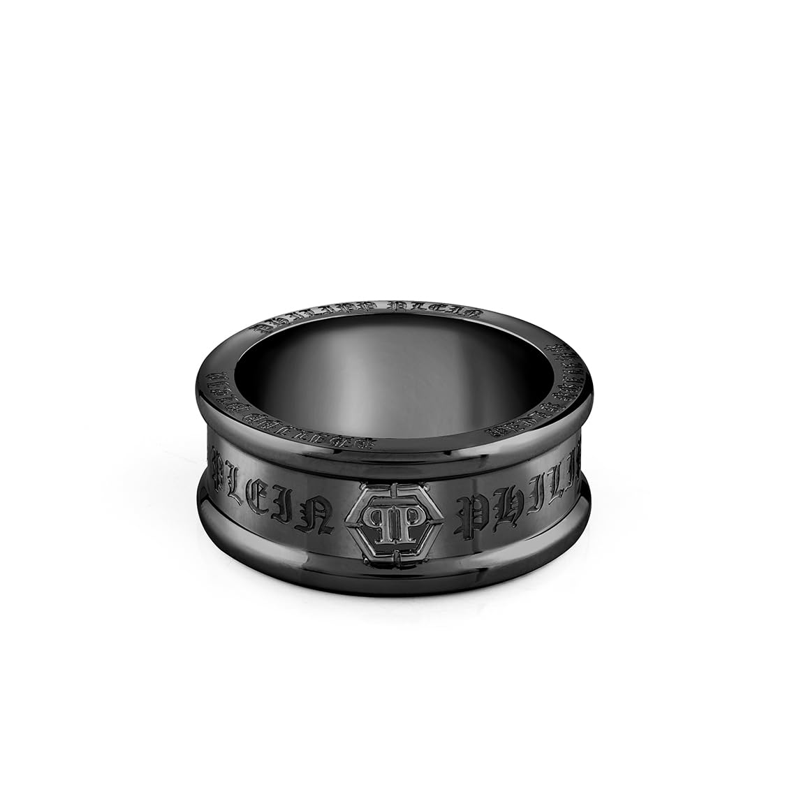 

Plein Accessory Ring GOTHIC TAG PJTEA06R8 GOTHIC TAG IP Black ring 64 Black Stainless Steel [Philip Jewelry] Men s [Item] чорний
