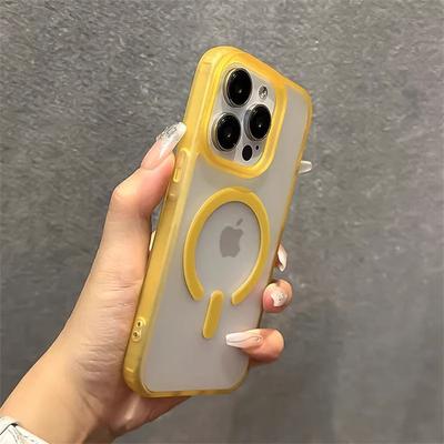 Mattdurchscheinend Für Magsafe Magnetische Kabellose Ladehülle Für iPhone 15 11 13 12 14 Pro Max Plus Jelly Bumper Stoßfeste Hülle