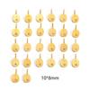 CARLIDANA Gold Plated Stainless Steel 26 Letter Charms Set Heart Bubble Initial A-Z Alphabet Letter Pendants for DIY Jewelry