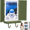 Mediterranean Window Photo Frame Key Holder PLA Material Cartoon Style Home Office Decor