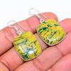 Yellow Calsilica Gemstone 925 Sterling Silver Jewelry Earring 1.58" GK-4820