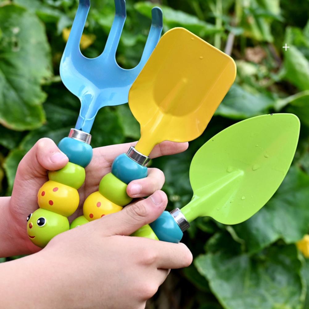 3 Pcs Garden Tool Set Children Gardening Toys Stainless Steel Garden Planting Tool Set for Children Kids Gift