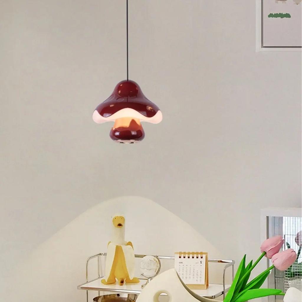 Cream wind children's room small chandelier touch atmosphere Bedroom bedside table simple fashion hanging wire lamps.