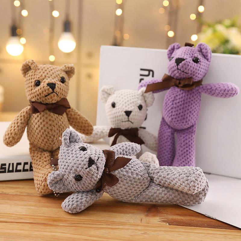 Bear Keychain Bag Pendant Plush Toy Teddy Bear Car Key Chain Bag Pendant Birthday Gift Female