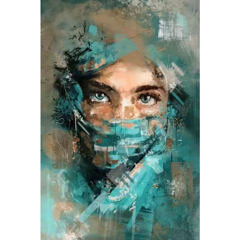 Abstract African Masked Girl Canvas Paintings Graffiti Wall Art Woman Portrait Posters and Prints Street Art Pictures Home Decor