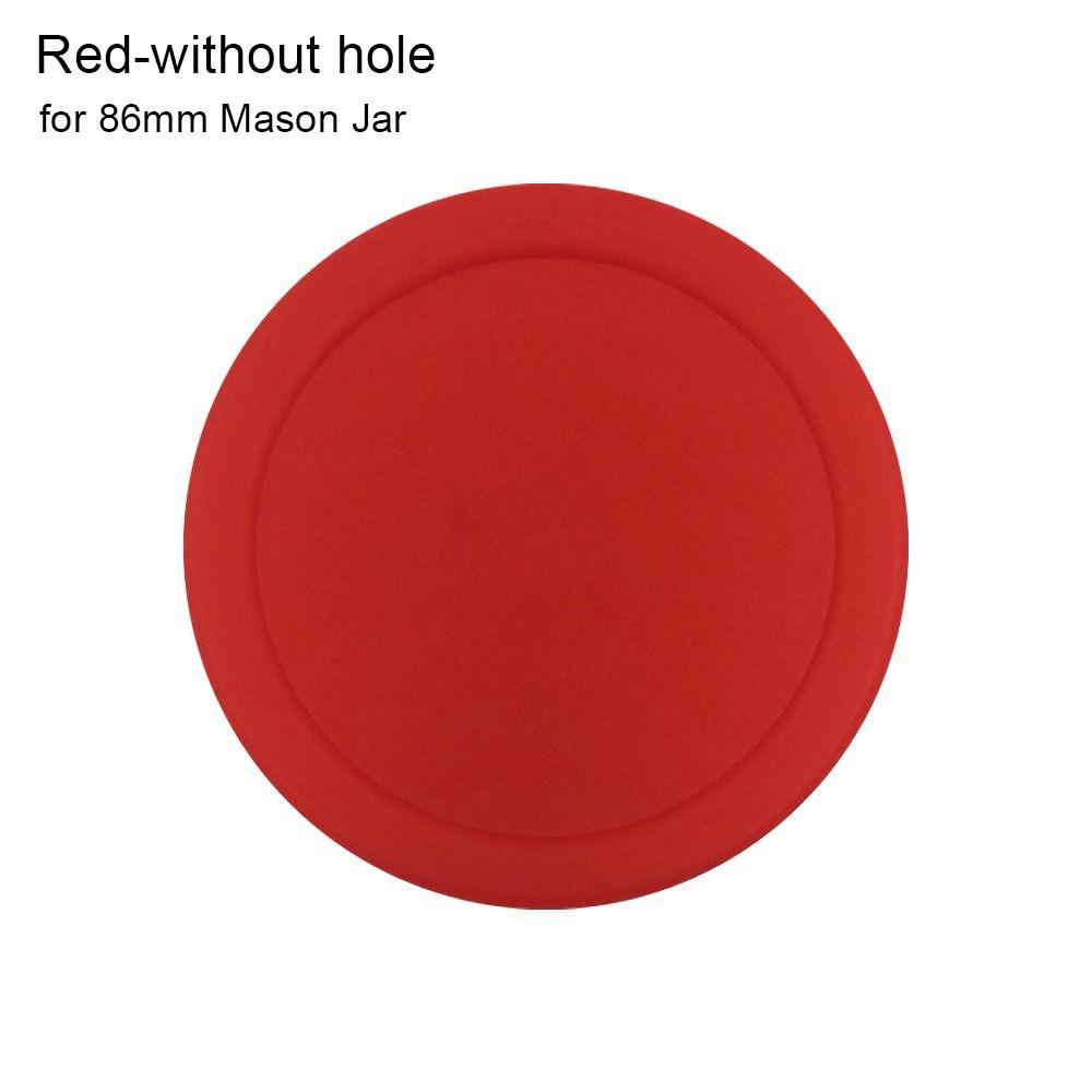 1Pcs New with Hole Mason Jar Lid Reusable Good Seal Spout Lid Plastic Leak-proof Seal Bottle Cover Kitchen Tool