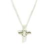 Altesse [L5400] - White 'Sublime Cross' Silver Necklace