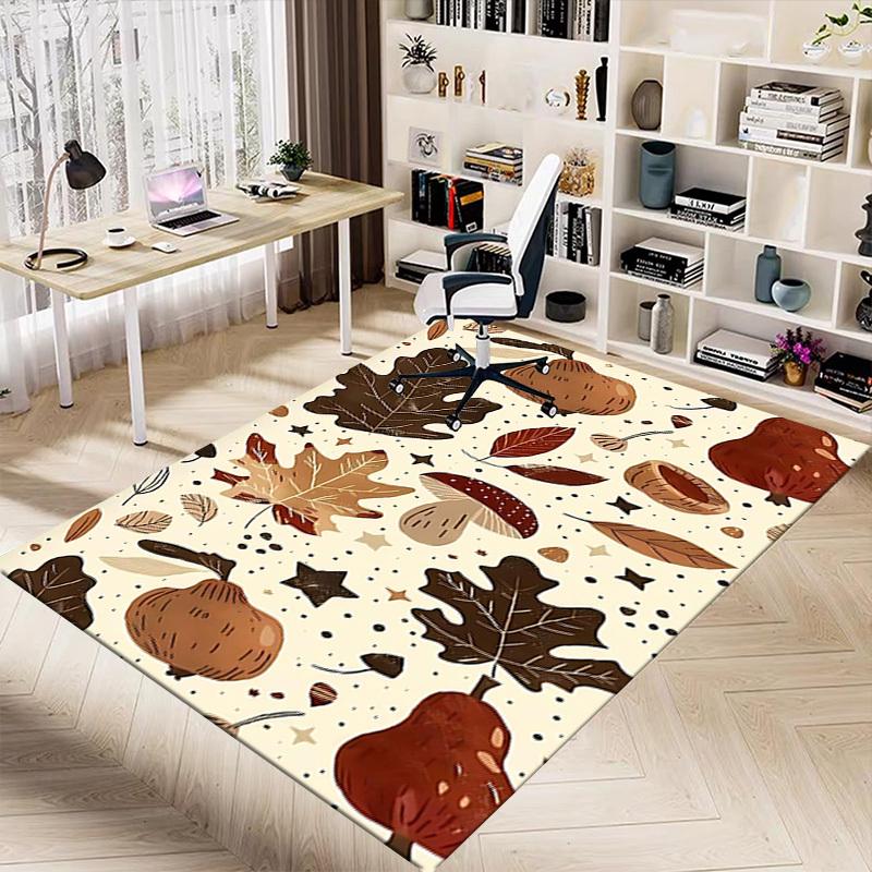 1PC Autumn Leaves Extra Large Non Slip Floor Carpet, Office, Family, Bedroom, Studio Large Area Rug Indoor Rugs, Vibrant Colors