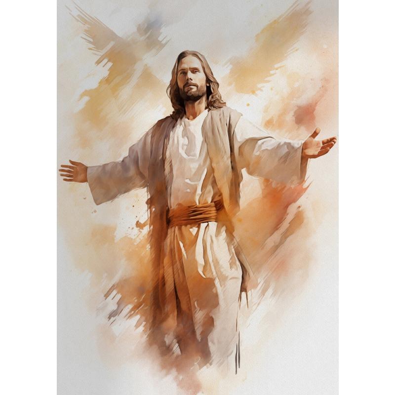Jesus and The Cross Jesus Poster Christian Lamb of God Art Canvas Painting Christian Wall Art Picture  Living Room Home  Decor