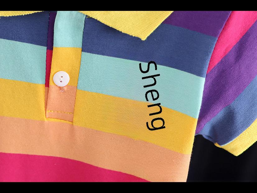 Stylish Summer Dress for Toddler Girls (1-3 Years) - Striped Lapel, Short-Sleeved, Pleated Skirt