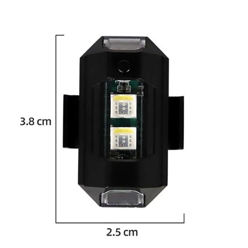 Siebenfarbige Flugzeuglichter Blinklichter Wiederaufladbares Positionslicht Drohne Magnetische Saugmodifikation Universal Fahrradmotor