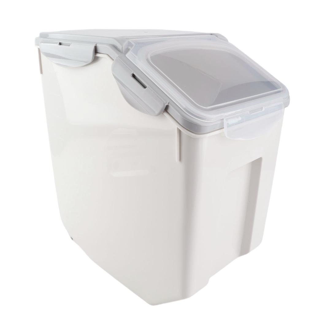 Pet Cat Food Barrel Grain Storage Damp Proof Dog Feeder Sealed Feed Fresh Box with Measuring Cup