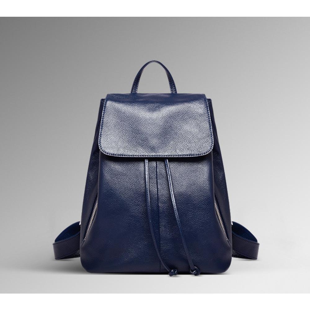 

Новый модный рюкзак, Женская сумка из натуральной кожи, Повседневный универсальный рюкзак из коровьей кожи королевский синий