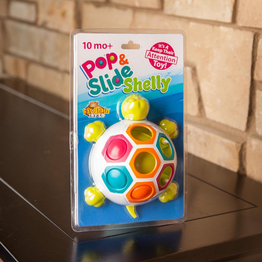 Authentic Fat Brain Toys Pop Slide Shelly Toy for Toddlers and & (FA123-1) [Educational Babies]