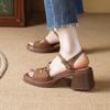 Fashion Women Sandals 2025 New Fashion Open Toe Casual Shoes for Women Plus Size High Heels Strange Style Solid Color Designer Sandals