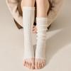 Knitted Socks, Women's White Calf Socks, Leg Covers, Spring and Autumn Grey Pile Socks, Thigh-high Socks, Mid-calf Socks