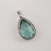 Green Apatite Gemstone Silver Pendant 1.8" , 925 Sterling Silver Handmade Jewelry, Pear Shape Pendant For Women PP-65-8