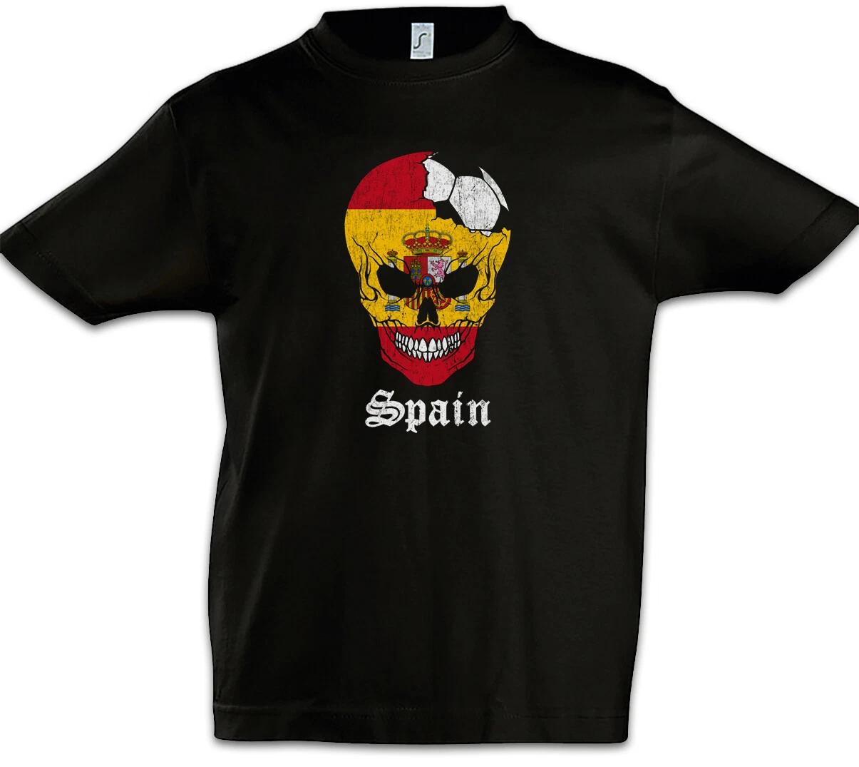Spain Football Skull I Kids Boys kids boys T-Shirt Spanish Flag Soccer Spain 160