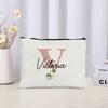 Personalized Makeup Bag Bride Gift Female Travel Organizer Canvas Side Bag Lipstick Eyebrow Pencil Box Wallet