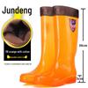 Men's Tan Quick-Dry High-Top Rain Boots - Waterproof, Non-Slip, No-Mesh Rubber Shoes