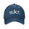 Alice In Wonderland Floral Alice Sun Baseball Cap  Unisex Women  Hip Hop Hats Summer Casual Hiking Fishing Sun-Proof Baseball Caps