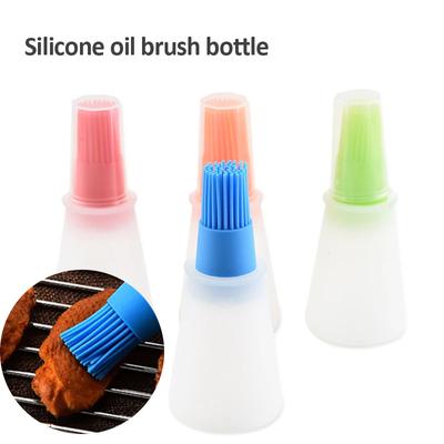 Silikon-Ölflaschenbürste, Ölspenderflasche mit Grillbürste, hochtemperaturbeständiger Küchenpinsel, Grillwerkzeuge