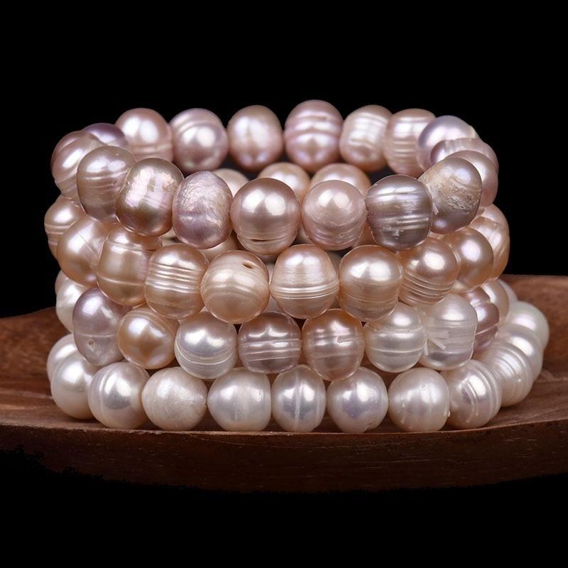 8mm Fashion Women Pearl Bracelet Charm Chain Natural Freshwater Pearl Beads Bracelet For Women Jewelry Gift Pulseras Mujer Moda