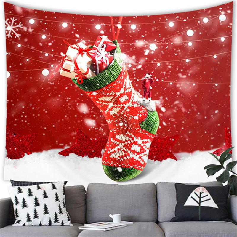 Merry Christmas Cartoon Snowman Cross-border Supply Tapestry Wall Hanging Blanket
