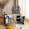Abstract Line Black And White Zebra Cushion Cover Car Throw Pillow Case For Sofa Car Christmas Gift
