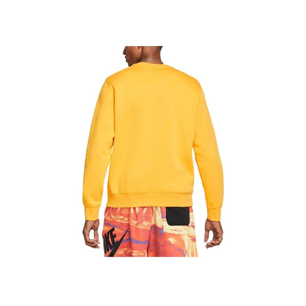 Nike Sportswear Club FW24 Solid Soft Casual Comfortable Versatile Sweatshirt Men sweatshirt University-Gold BV2662-739