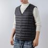 Men's Solid Color Down Vest Jacket In Plus Size